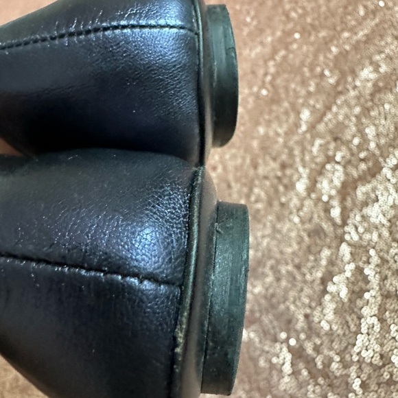 Max Mara Flats Womens 6.5  Blue Leather Patent Leather Bow Ballet Slip On. Italy - Picture 6 of 12